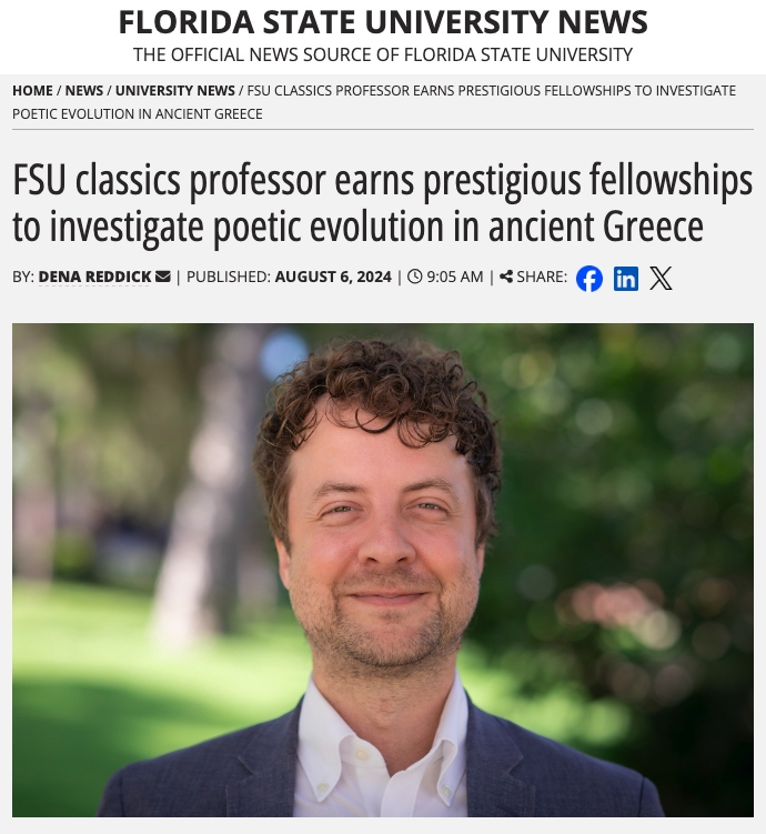FSU news article on 2024–25 fellowships